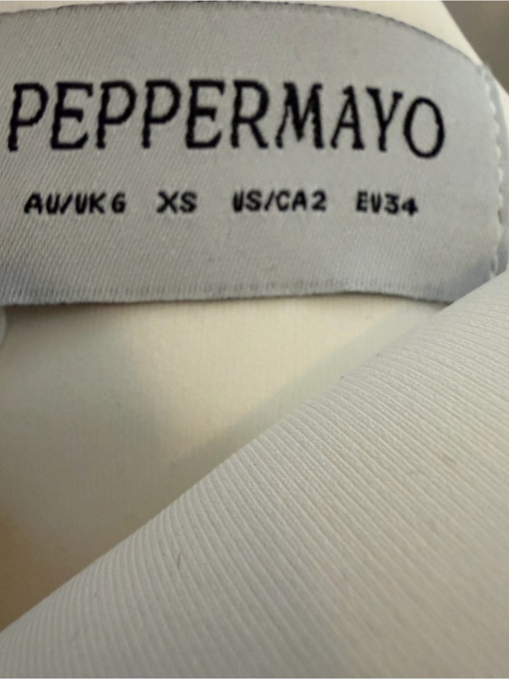 Peppermayo Off-Shoulder White Bodycon Mini Dress - Picture 3 of 4